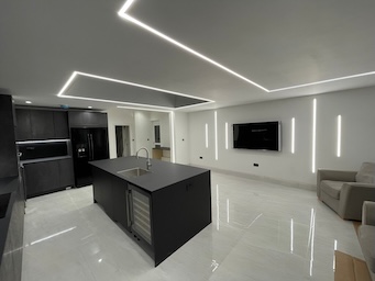 Kitchen lightwell lighting at Project Horseshoe