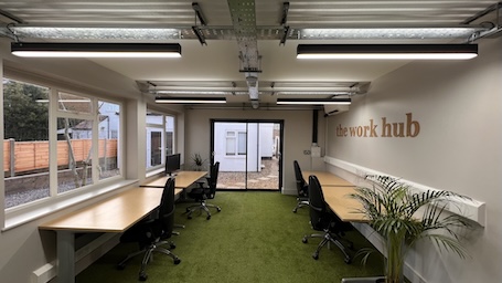 Workspace interior at Project Green Room